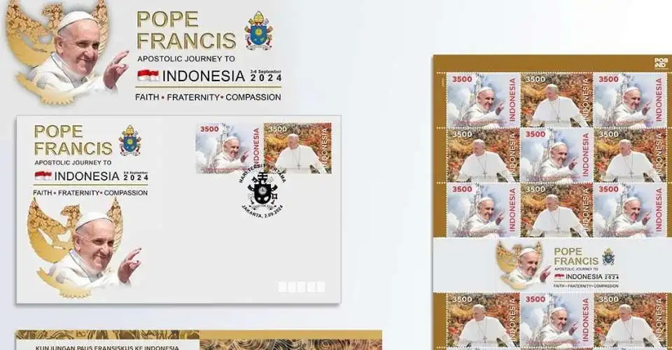 Indonesia phát hành tem in hình Đức Phanxicô